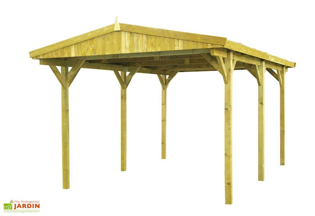 Carport Bois Basile 2 Versants 3x5 Carport Basile 1