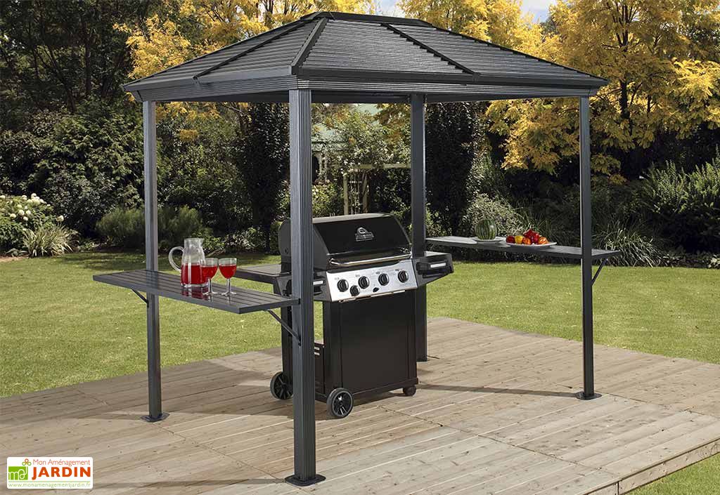 Abri barbecue en aluminium et polycarbonate 180 x 240 cm – Austin - Canopia