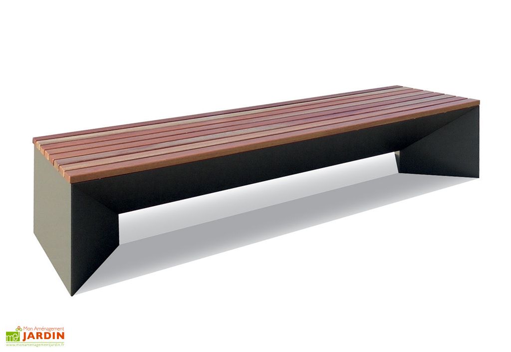 Banc d’extérieur en composite Polymab recyclé – 180 x 49 x 72 cm