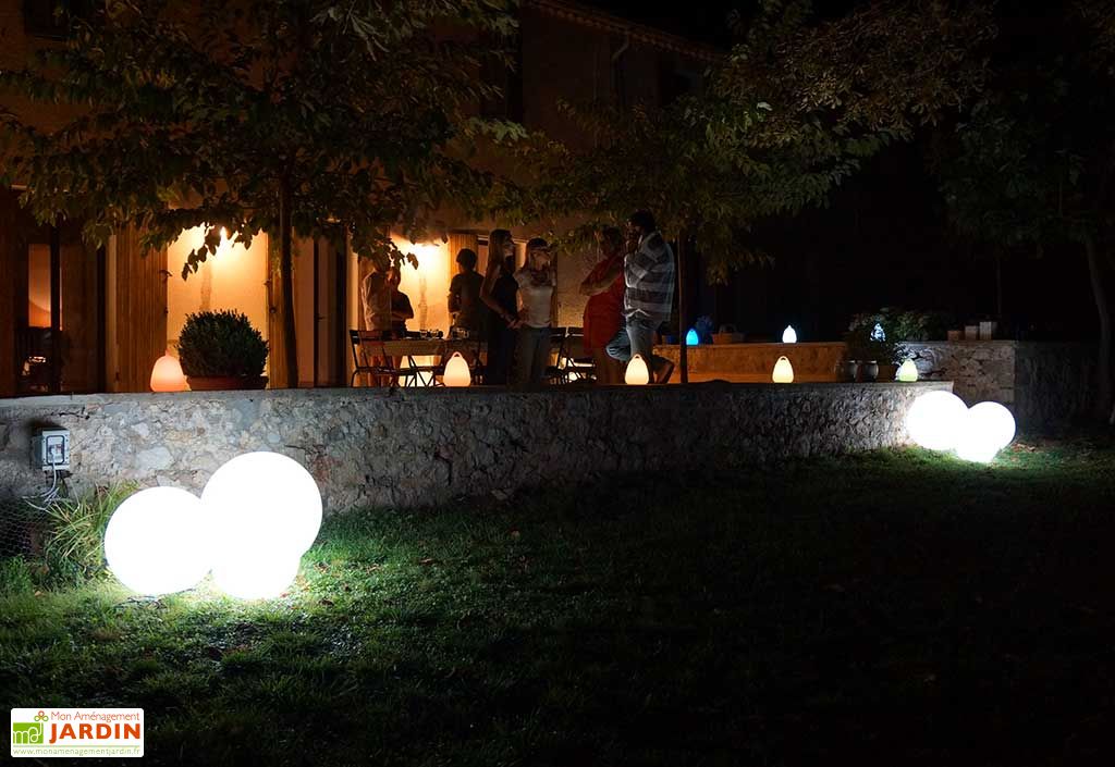 Boule lumineuse de jardin 40 cm Blanc 40er