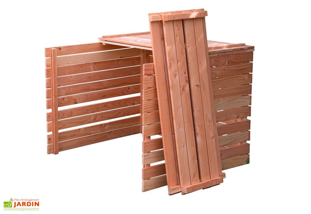 Composteur bois Douglas 19 mm avec accès direct – 80 x 75 x 100 cm