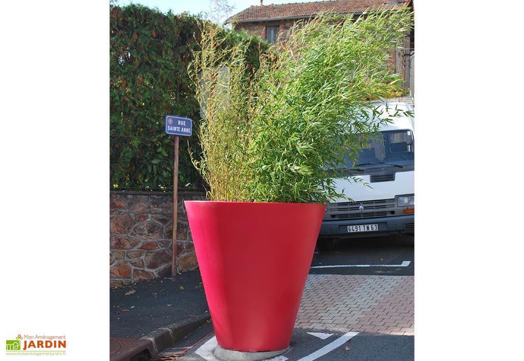 Grand Pot de Fleur Rouge 60 cm