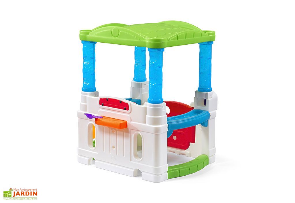 Cabane Multifonctions : Tonnelle, Cuisine, Eau & Sable pour Enfant - Step2