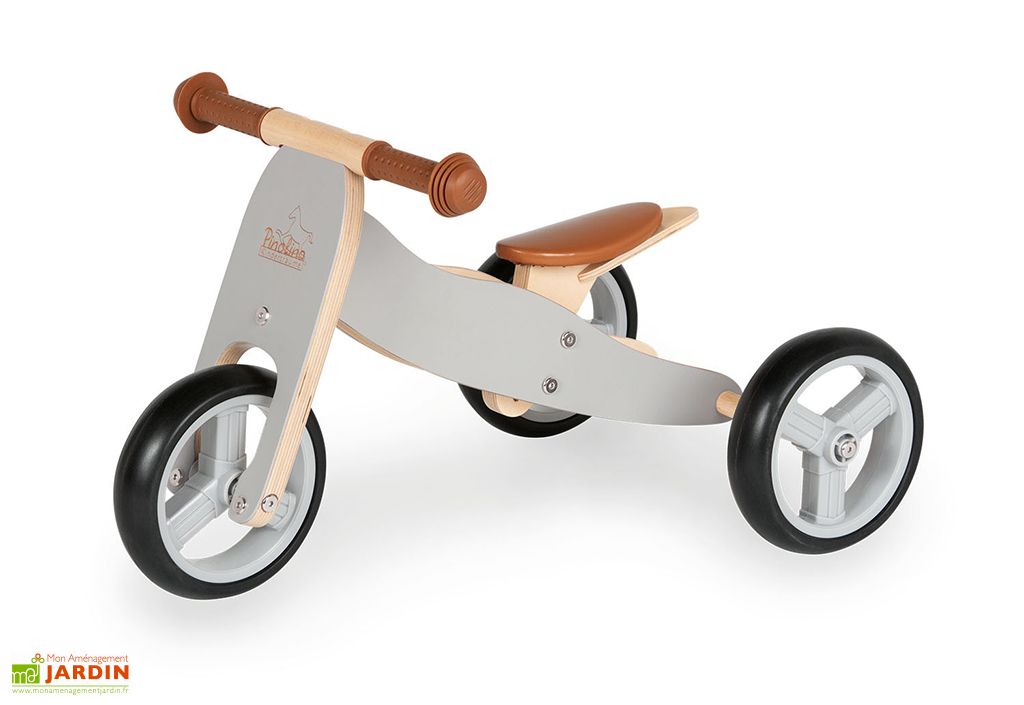 Mini-draisienne d'enfants vélo d'apprentissage en bois tricycle 2 ans + á  choix