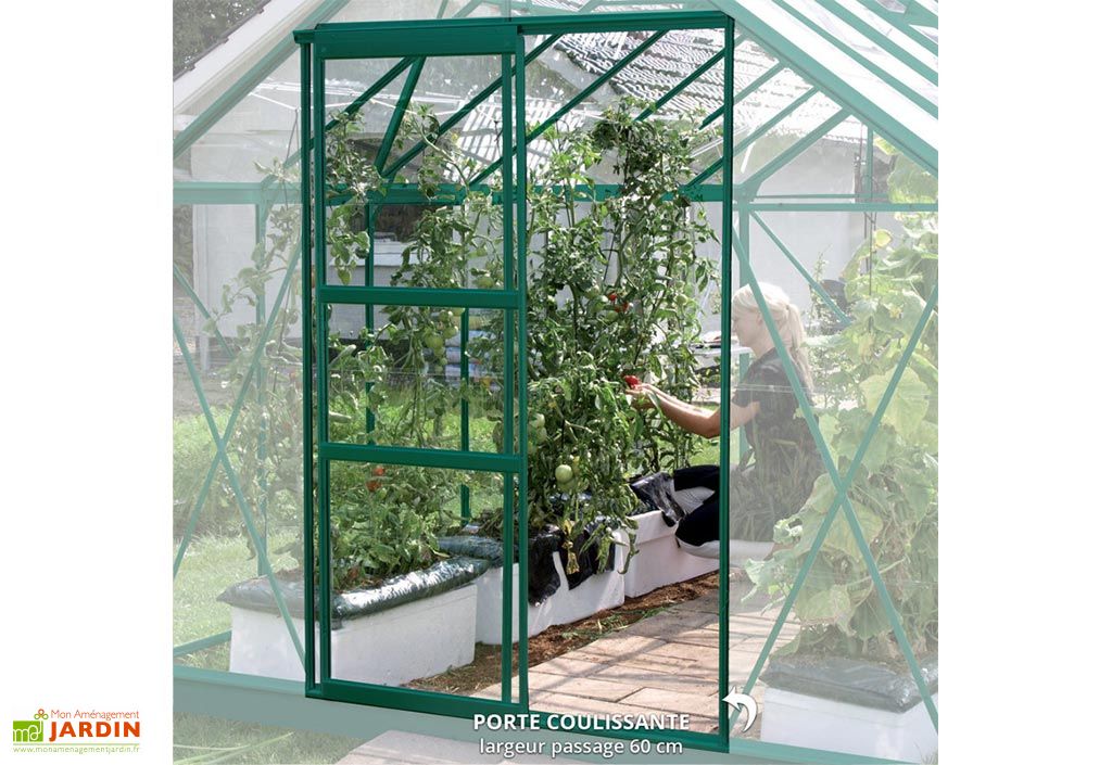 Serre en verre trempé Carvi vert 8.25 m² Lams pas cher - Serre de Jardin  Gamm Vert - Iziva.com