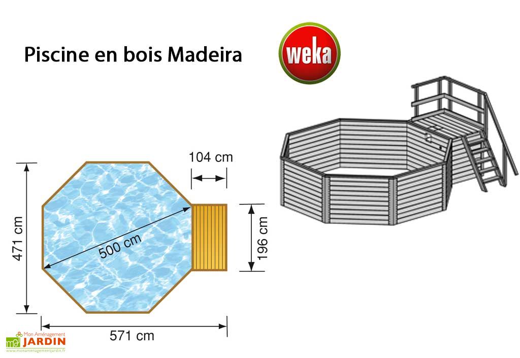 Piscine Bois Hors-Sol Madeira + Kit 18,2 m3 D5 - Weka