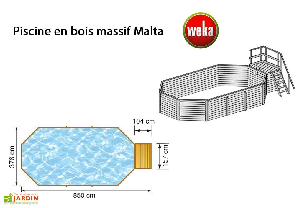 Piscine Bois Hors-Sol Madeira + Kit 18,2 m3 D5 - Weka