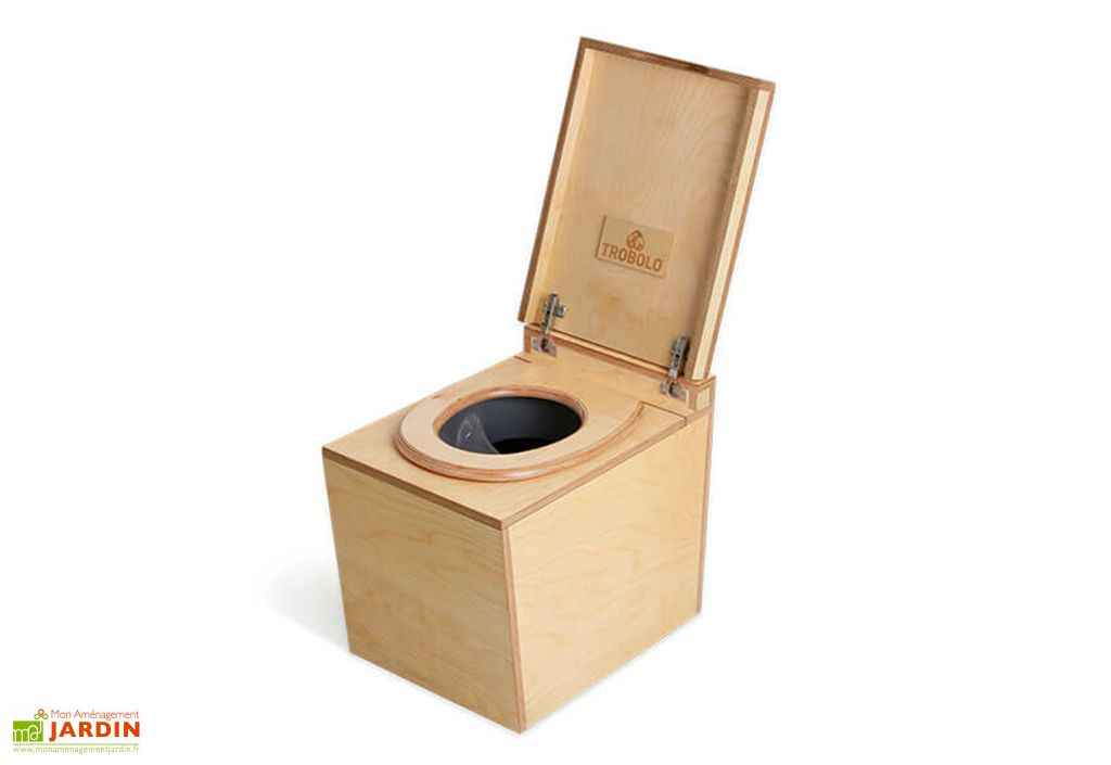 Toilette sèche en bois de pin et épicéa Coccinelle 40 x 54 cm - Lécopot
