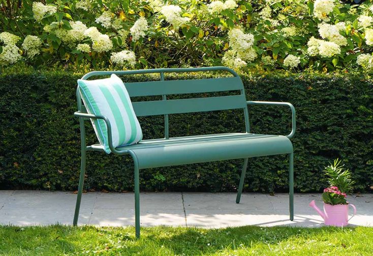 Banc de jardin en aluminium 2 places – Soha vert