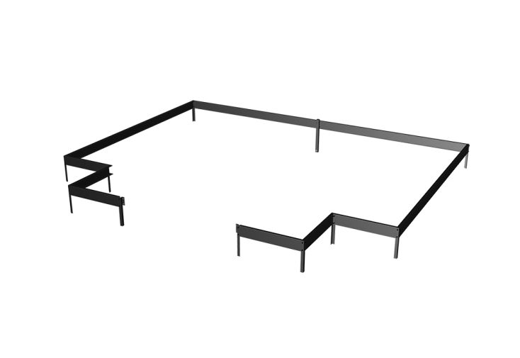 Embase en acier galvanisé pour serre orangerie Juliana 15,1 m²