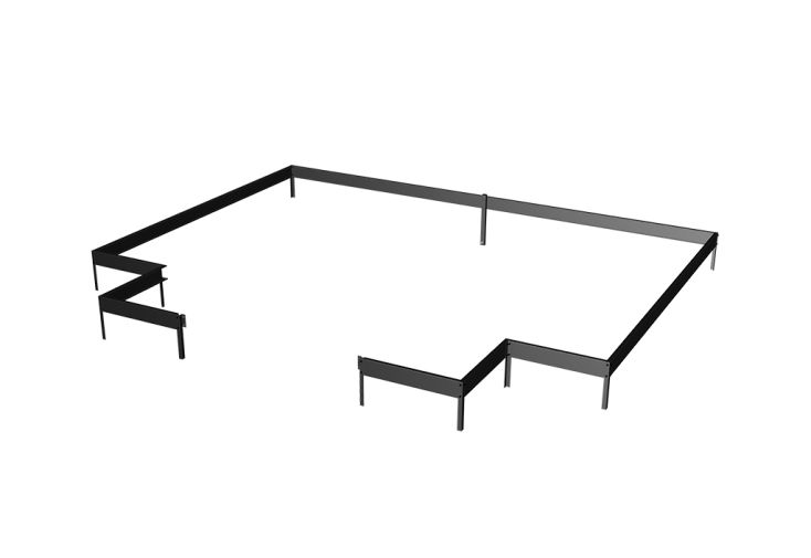 Embase en acier galvanisé pour serre orangerie Juliana 21,5 m²