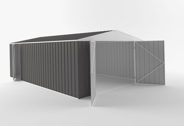 Garage de jardin en métal 15 m² gris anthracite - Trigano 1017A