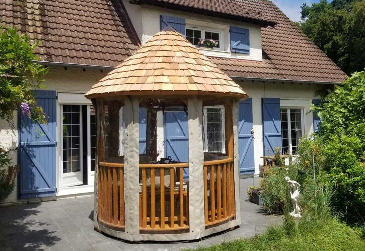 Kiosque de jardin en bois traité 4,8 m² - Bora