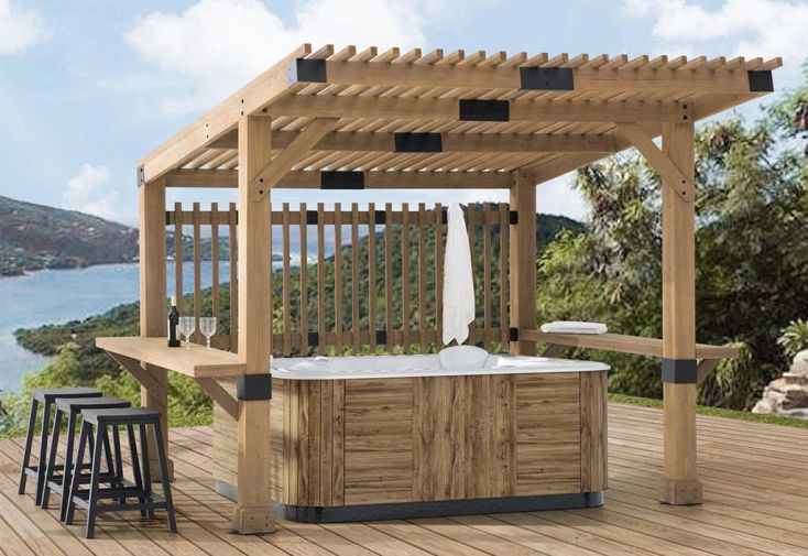 Pergola en bois de cèdre Krone – 8,6 m²