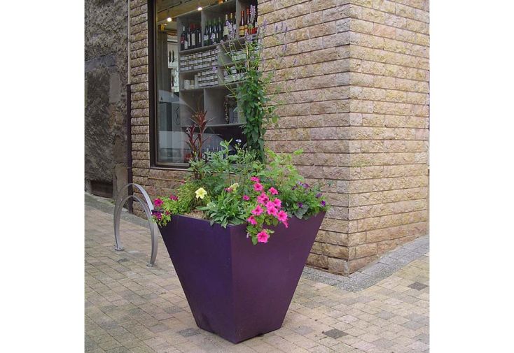 Pot de fleurs en plastique Square S simple ou double paroi (60 x 60 cm) -  Green City