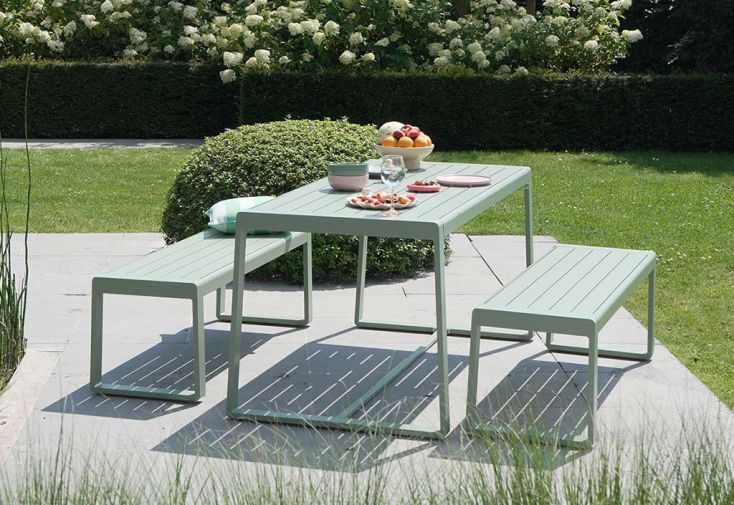 Salon de jardin haut 4 places en aluminium – Rio