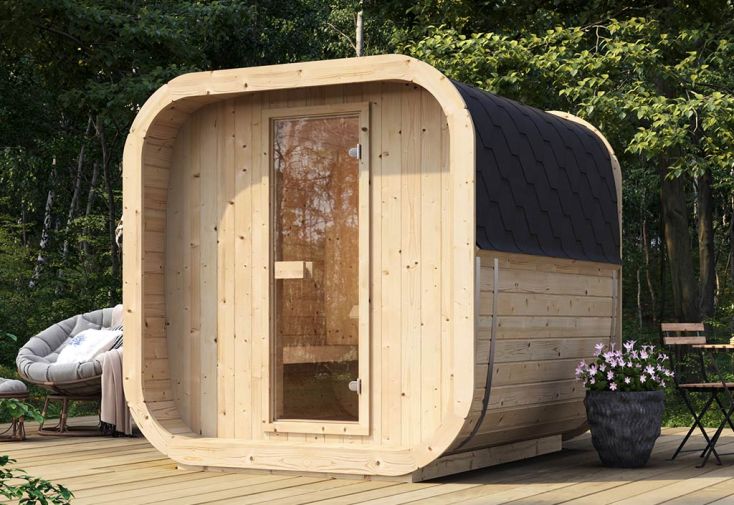 Sauna d’extérieur en bois d'épicéa ICON 200S – 4,1 m²