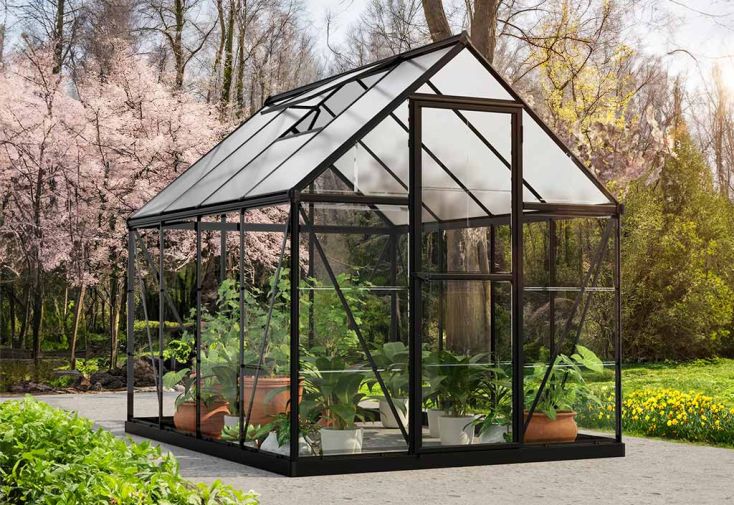 Serre de jardin en aluminium et polycarbonate Hybrid – 4,5 m²