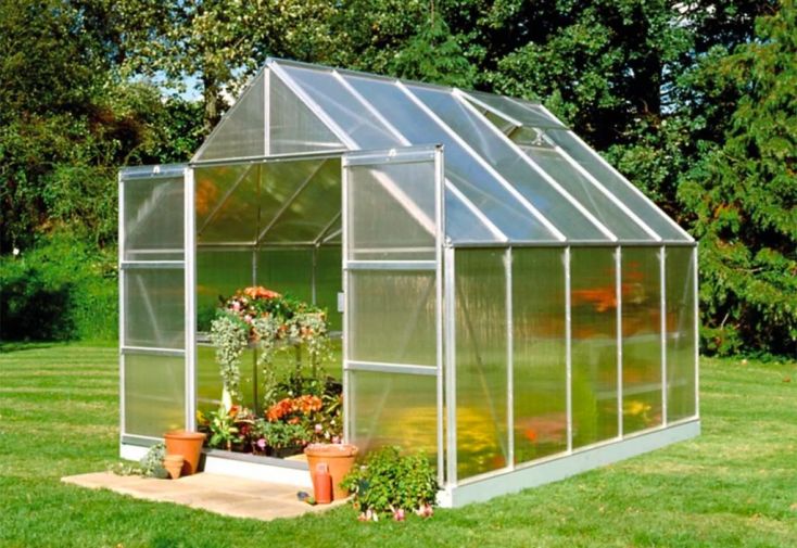 Serre de jardin 8,3 m² en aluminium et polycarbonate 6 mm - Magnum 108