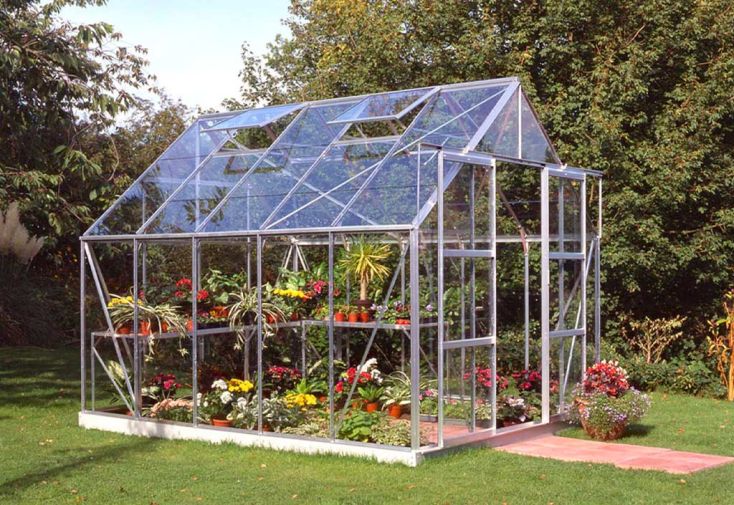 Serre de jardin 8,3 m² en aluminium et verre horticole 3 mm - Magnum 108