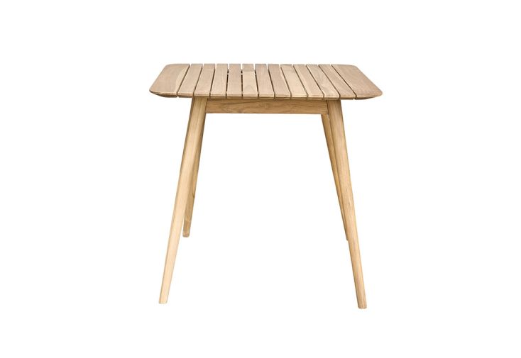 Table de jardin carrée en teck Naples – 80 x 80 cm