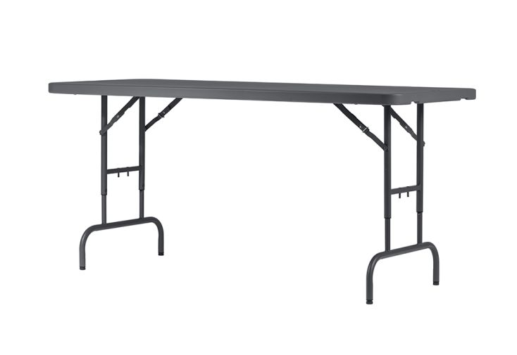 Table pliante réglable en hauteur en PEHD Worktop 180 – 182 x 75 cm