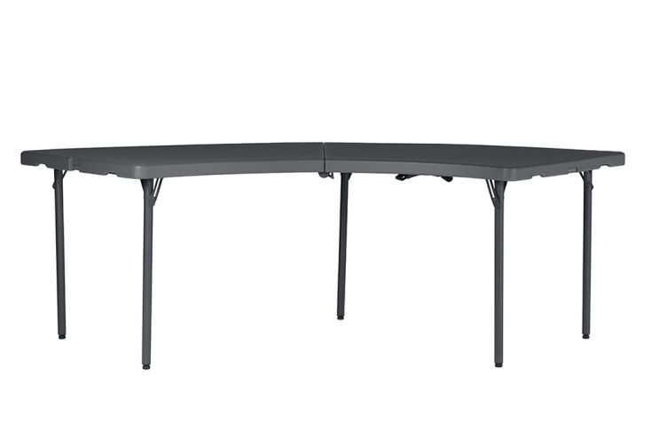 Table pliante circulaire en PEHD XL Moon – 232 x 76 x 74 cm