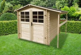 Abri jardin en bois massif 3,24 m2 traité haute température avec plancher  et panneaux en 19 mm, HABRITA FORESTA - ALMATEON