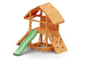 Aire de jeux en bois toboggan, cabane et bac à sable – TP Treehouse - TP  Toys