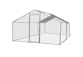 Enclos poulailler clôture grillagée acier galvanisé 6 m² - 4 à 7 poules Habrita