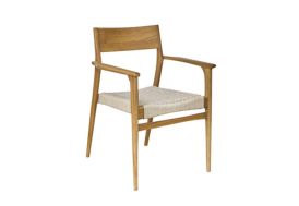 Fauteuil de jardin en teck et cordage Calvi