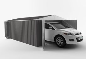 Garage en métal galvanisé XXL grande largeur 20 m²