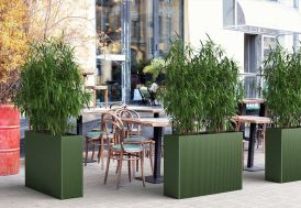 Jardinières hautes en polyéthylène haute densité Milano