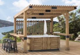 Pergola en bois de cèdre Sunjoy Krone