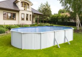 piscine en métal blanc grande piscine hors sol ovale de 8 m