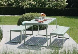 Salon de jardin 4 places en aluminium